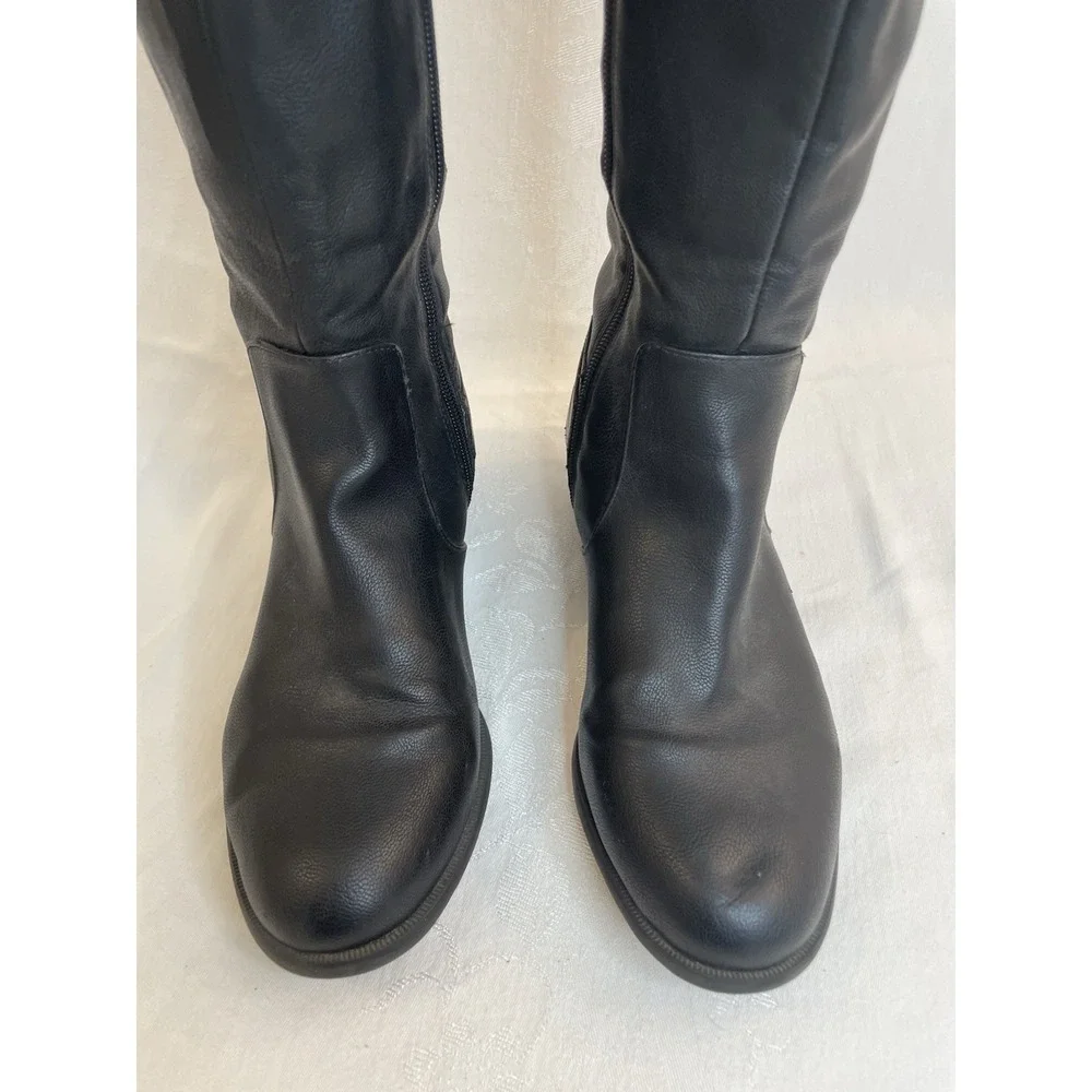 Life Stride X-Amy Tall Knee High Riding Boots Women's Size 8.5W Black